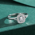 Load image into Gallery viewer, Platinum Plated Ring Women Light Diamond Luxury Ring
