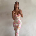 Load image into Gallery viewer, Summer Flower Maxi Hot Backless Sling Dress
