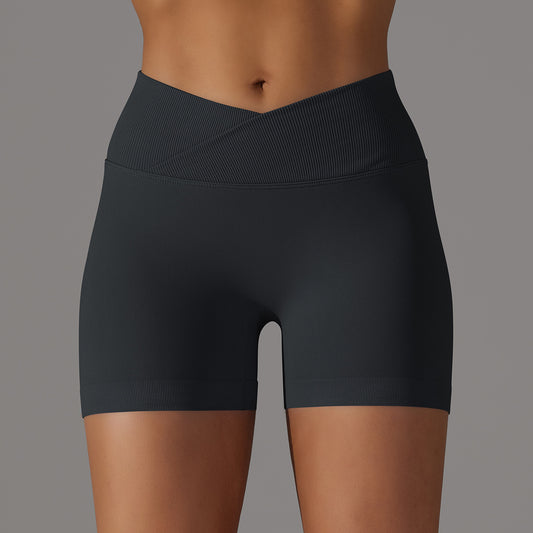 Women's Fashion Simple High Waist Stretch Running Workout Shorts