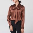 Load image into Gallery viewer, Women's Long Sleeve Ice Silk Royal Shirt
