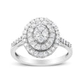 Load image into Gallery viewer, .925 Sterling Silver 1.0 Cttw Round-Cut Diamond Cluster Ring (I-J Color, I3 Clarity)
