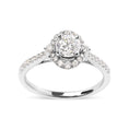 Load image into Gallery viewer, GIA Certified 14k White Gold 4/5 Cttw Diamond Halo Engagement Ring (G-H Color, SI1-SI2 Clarity)
