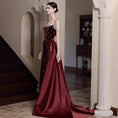 Load image into Gallery viewer, French Evening Dress For Toasting Wine Red New
