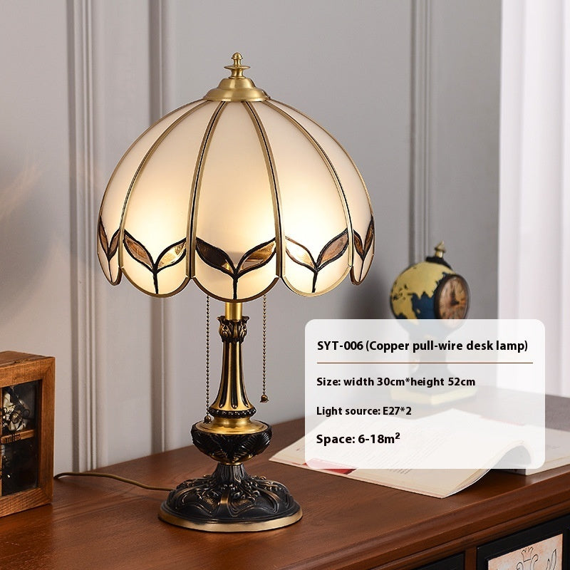 American Designer Retro All Copper Royal Swan Desk Lamps