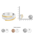 Load image into Gallery viewer, 14K Yellow and White Gold 1.00 Cttw Princess-Cut Diamond Modern Gent's Band (H-I Color, SI2-I1 Clarity) - Size 10
