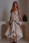 Load image into Gallery viewer, Altair Silk Halter Royal Dress in Shibori
