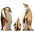 Load image into Gallery viewer, Gold White Penguin statue Home Decor
